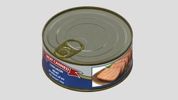 Meat Canned Low Poly PBR