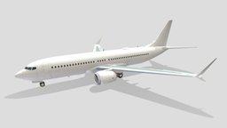 Boeing 737 Max 8 Static Low Poly Blank