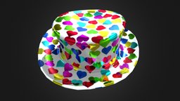 Party Hat V2 hat, heart, love, party, birthday, celebration, apparel, sparkles, character, clothing