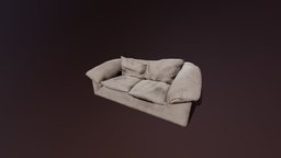 Used Couch unreal, alley, dirty, props-assets-environment-assets
