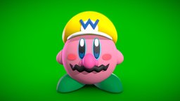 Wario Kirby b3d, nintendo, kirby, crossover, wario, multiverse, transformed, blender