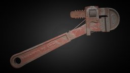 Pipe Wrench melee, wrench, substance-designer, 3dsmax, substance-painter