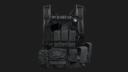 H-Vest police, assault, plate, army, carrier, pistol, swat, weapon