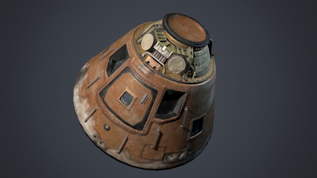 My rendition of the Apollo 14 Command Module. Textured in Substance painter, Modeled in Maya 3d model