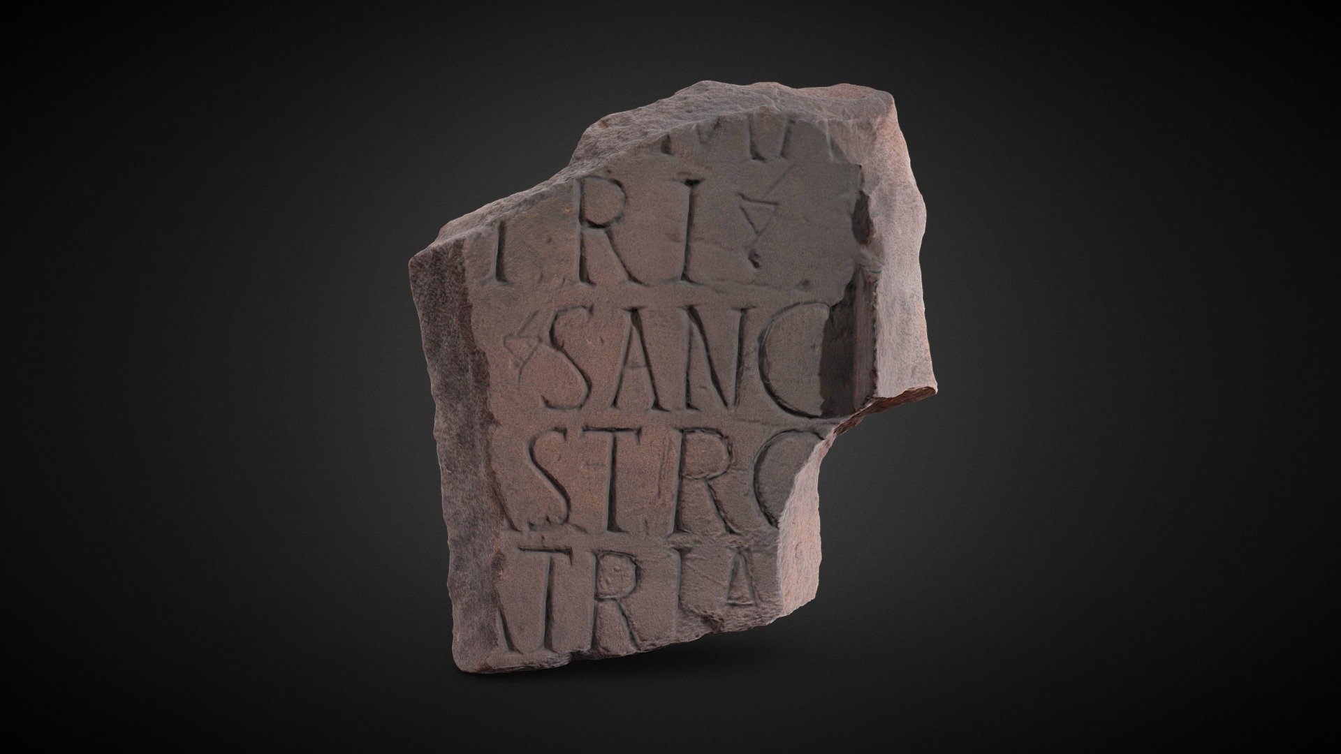 Stone inscribed with Latin from the collection of the Carlisle Cricket Club to be curated by Tullie House Museum And Art Gallery. The stone was found during a recent excavation at Carlisle Cricket Club, you can read more about that project here.

Photography Credit: Lawrence Key

Model Credit: Ardern Hulme-Beaman, Charlotte Sargent

Produced as part of the Museums of the North West Photogrammetry Hub: Building Virtual 3D Futures project. Learn more  here 3d model