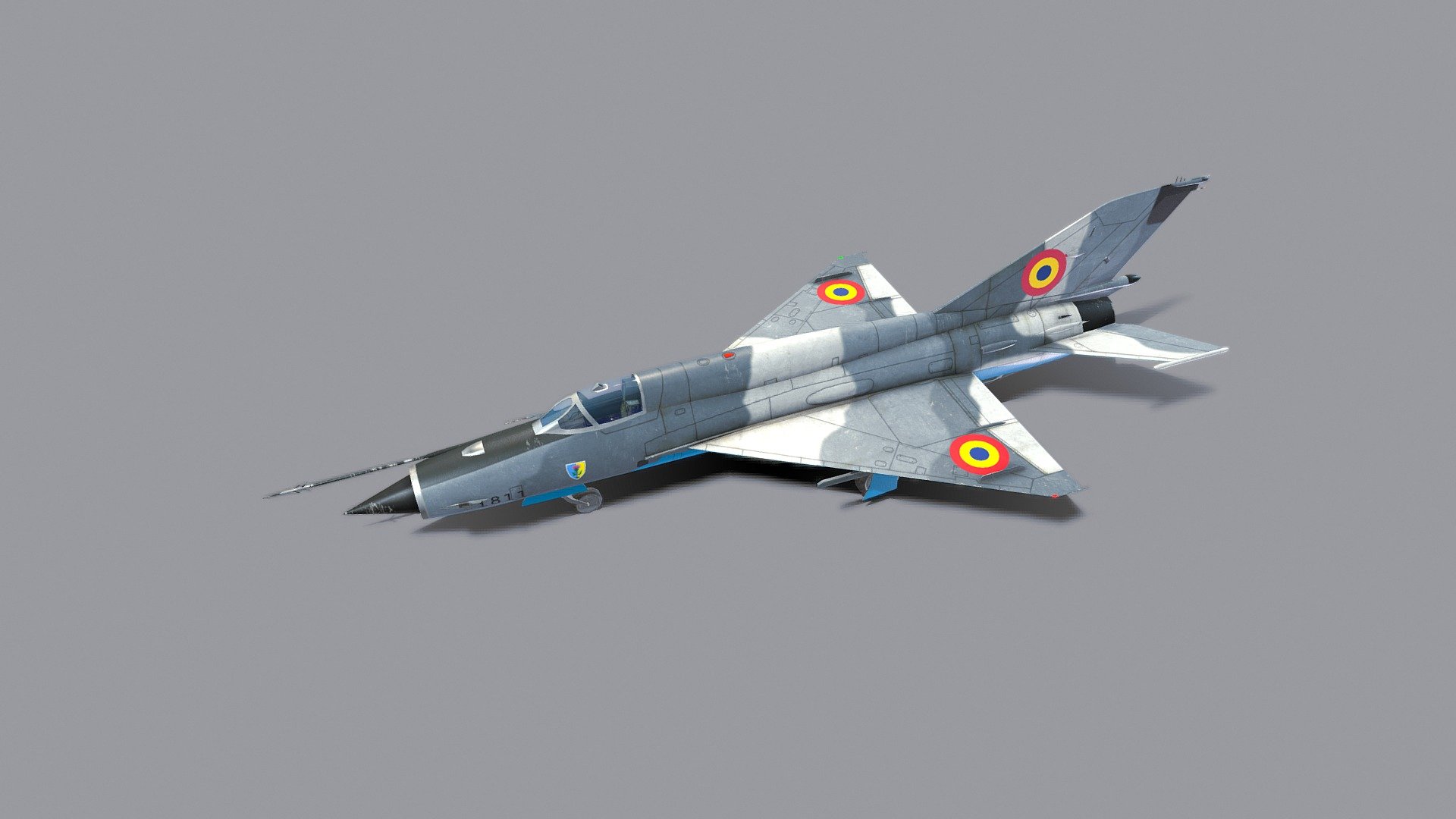 MiG-21 LanceR Romanian Air Force 




Low-poly

Textures are in PNG format 4096x4096 4K PBR metalness 2 sets
 - Mikoyan-Gurevich MiG-21 Lancer - Buy Royalty Free 3D model by MaX3Dd 3d model