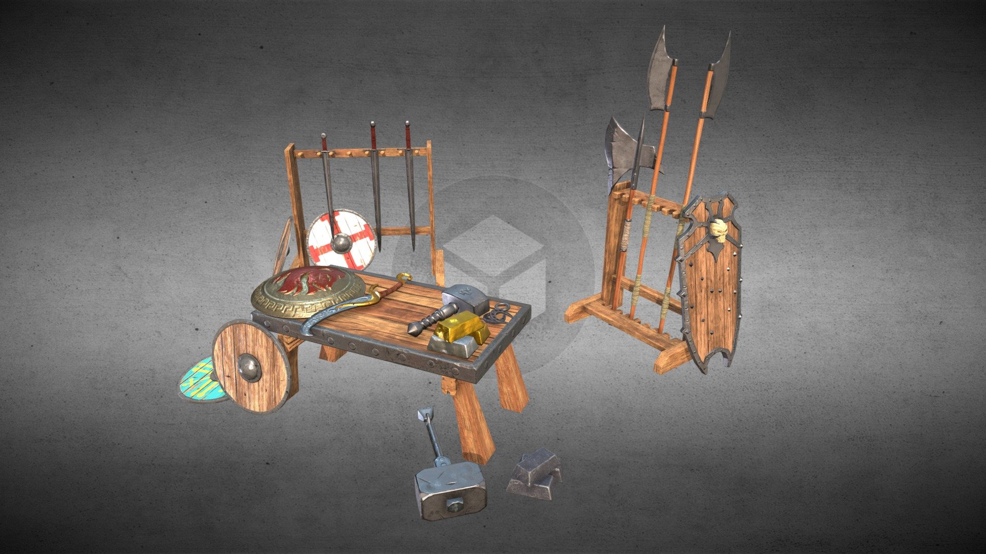 Medieval Forge (part 2) - 3D model by RicochetWitcher 3d model