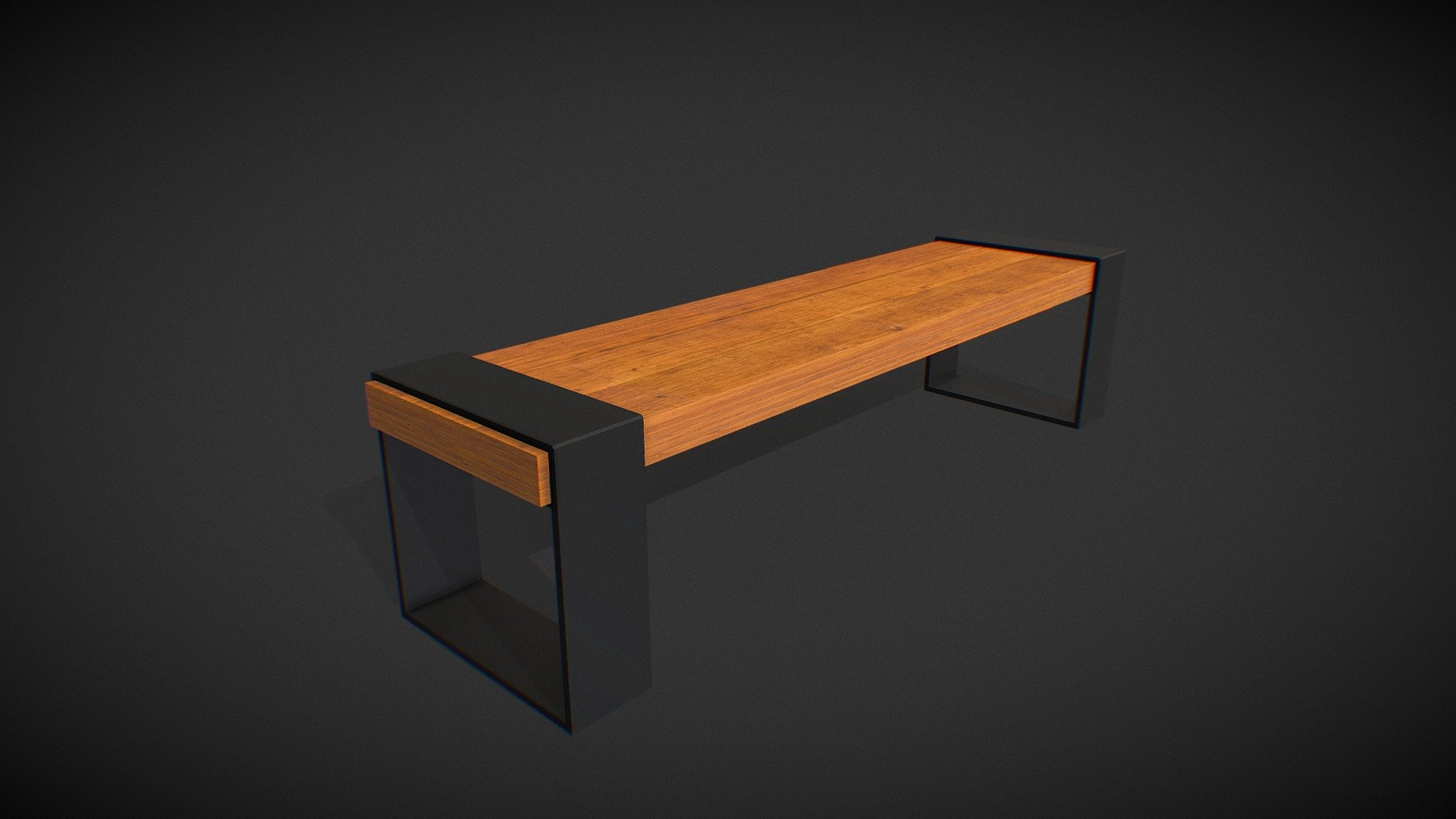 coworking bench - Bench V1 - 3D model by KOMODOZ 3d model