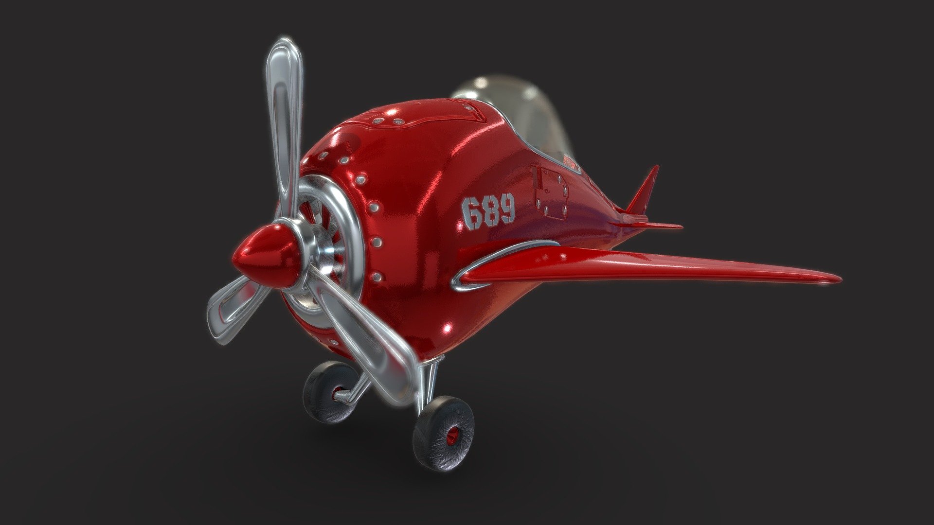 Cartoon Plane 689 - 3D model by yasinyorur 3d model