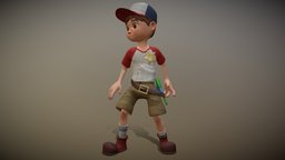 The Standoff kid, boy, painted, child, imagination, draw, cowboy, play, western, posed, normalmap, colour, watergun, wildwest, colourful, cartooncharacter, standoff, substancepainter, character, unity, cartoon, 3dsmax, lowpoly, stylized, characterdesign, makebelieve