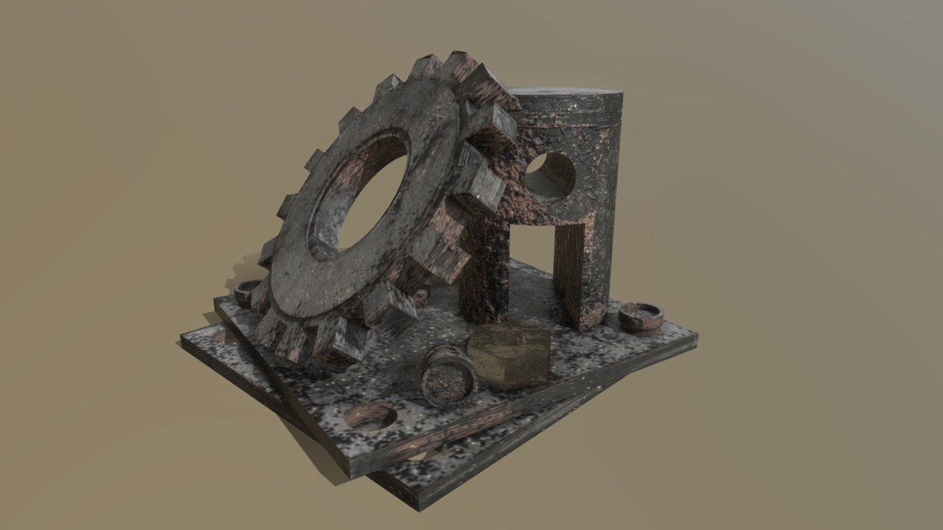 Spare pieces of scrap metal. Was going to use them as a pickup item in a game, but was ultimately never used 3d model