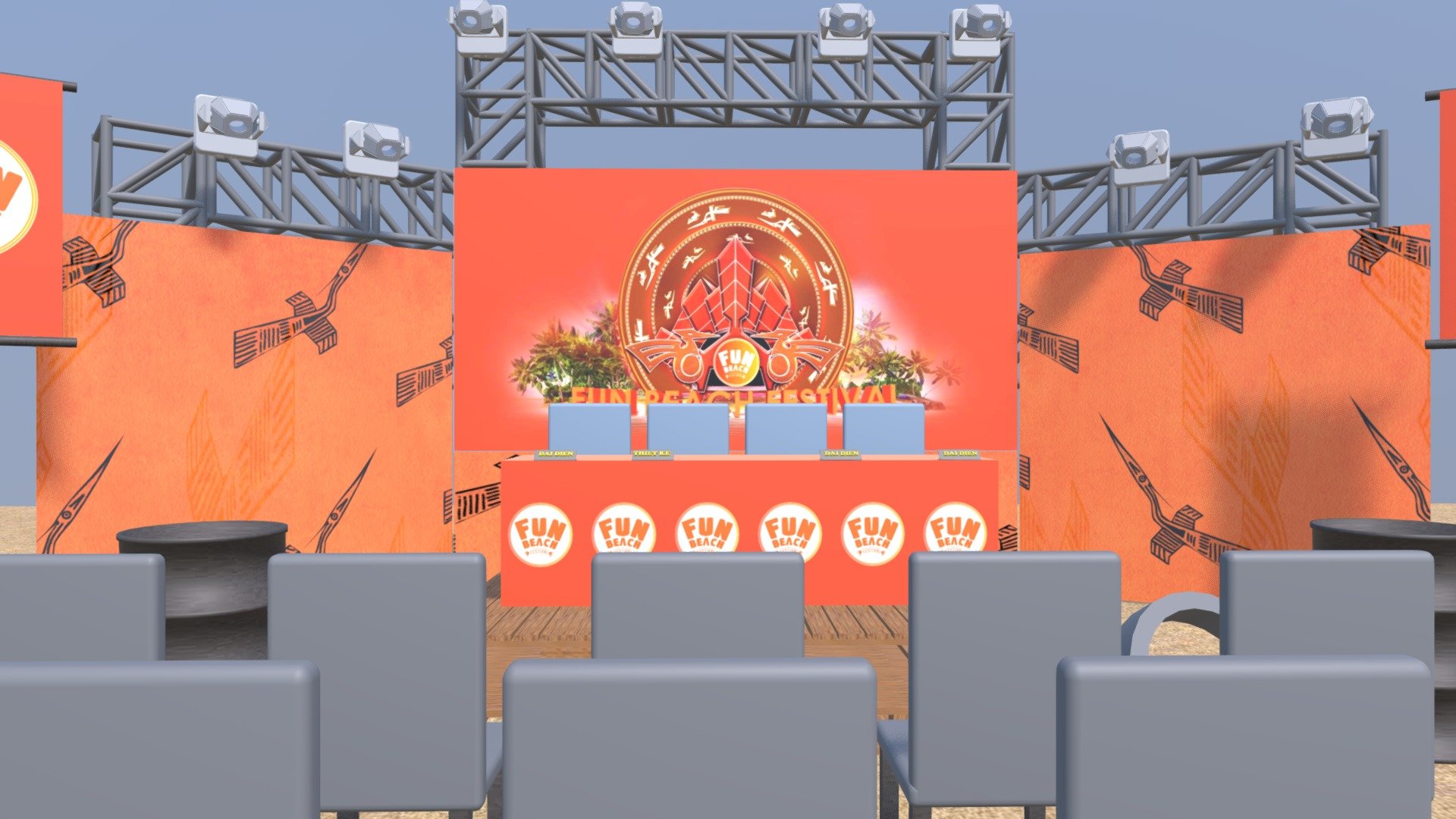 Press Conference of Funbeach Summer Festival - Press Conference - 3D model by Le.Manh.Cuong 3d model
