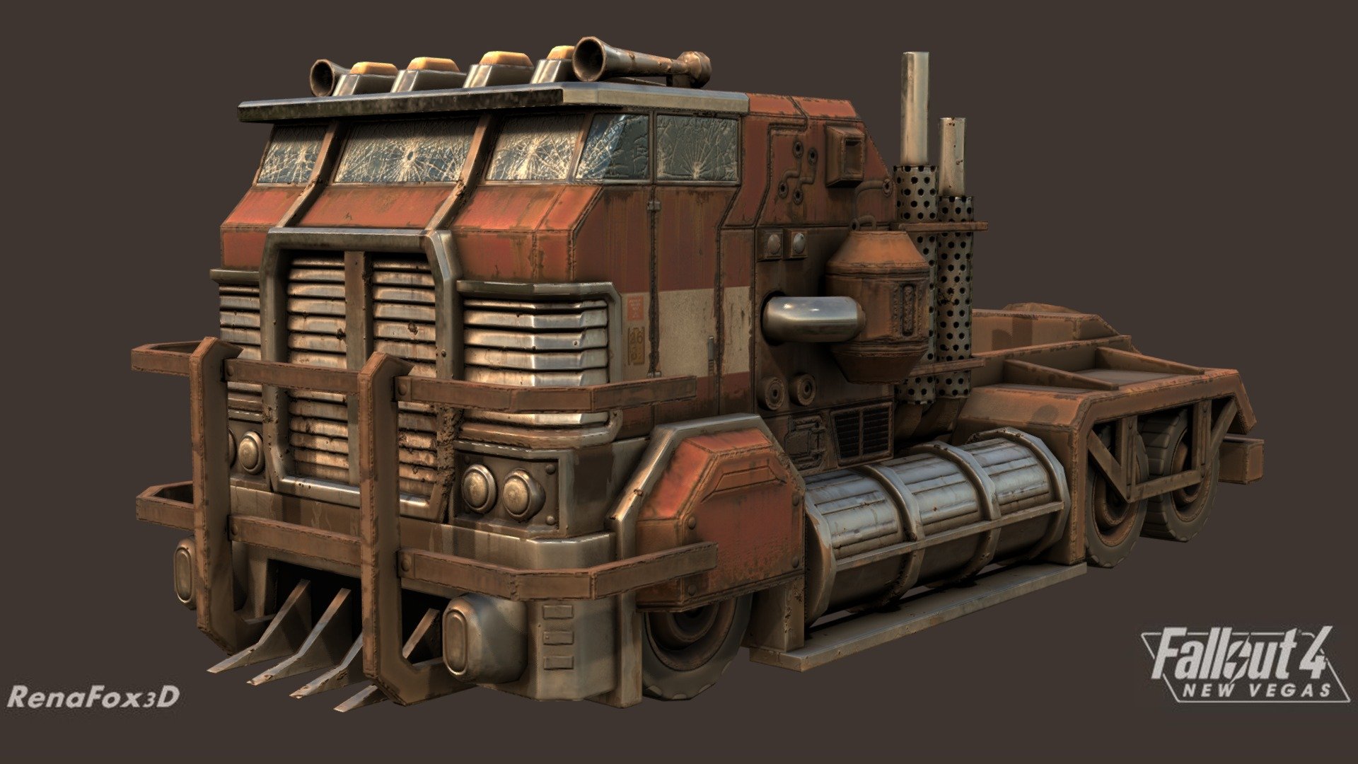 A heavy truck/tractor made for the up and coming &ldquo;Fallout 4: New Vegas