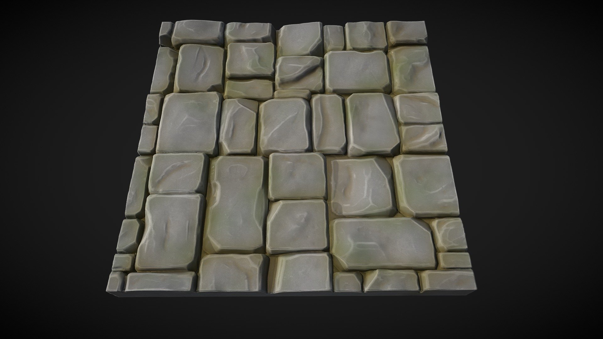 Stylized Stone Tiles - Download Free 3D model by skinny hands (@skinnyhands) 3d model