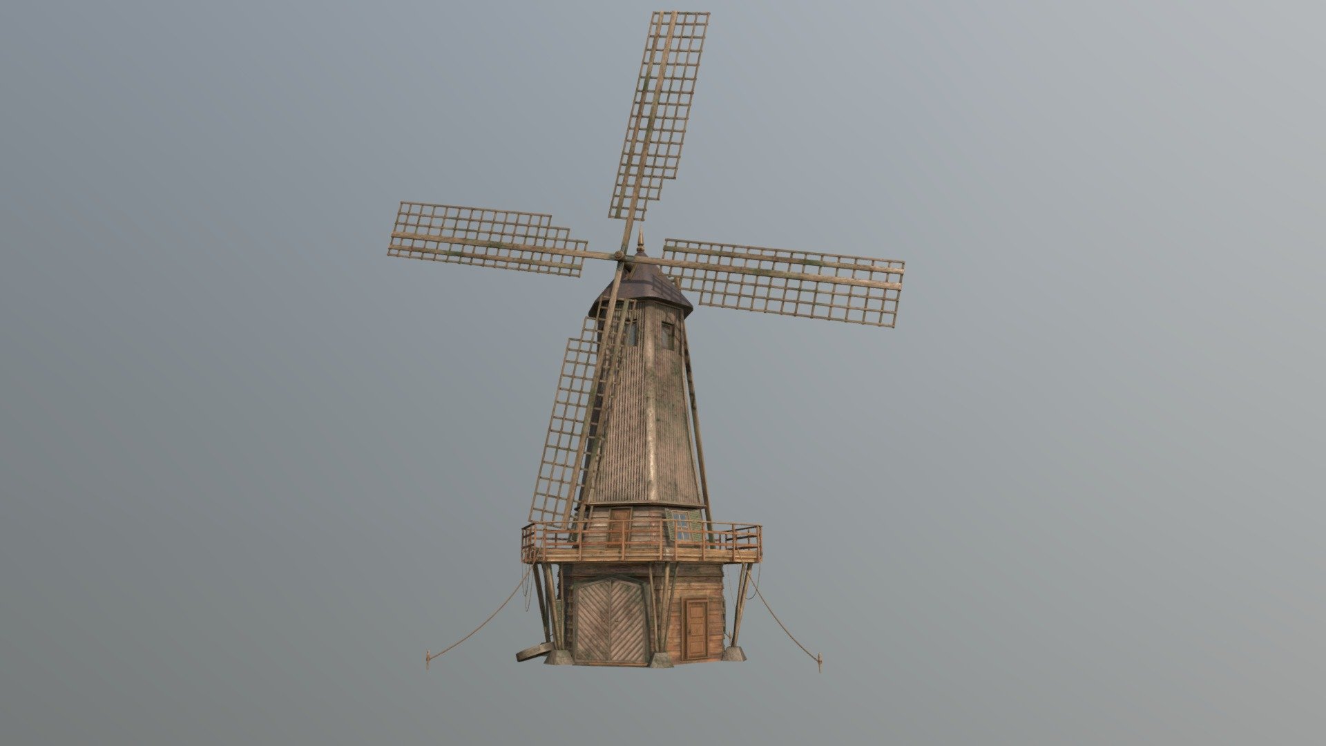 Windmill 
plug and play
gizmos ready for animation
All handmade textures too Substance painter.
Easy to make own game 3d model