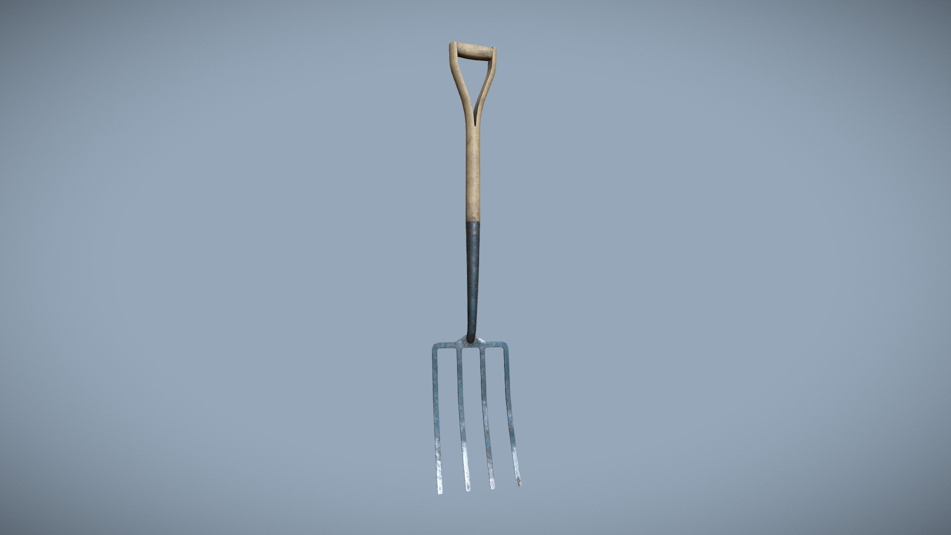 Game-ready low poly garden fork. 412 faces, 428 verts, 1x4k texture set 3d model
