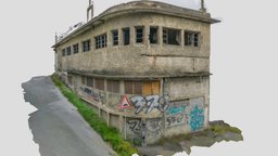 Old building raw, abandoned, concrete, graffiti, vr, old, facade, derelict, metashape, agisoft, photogrammetry, scan, building, electric
