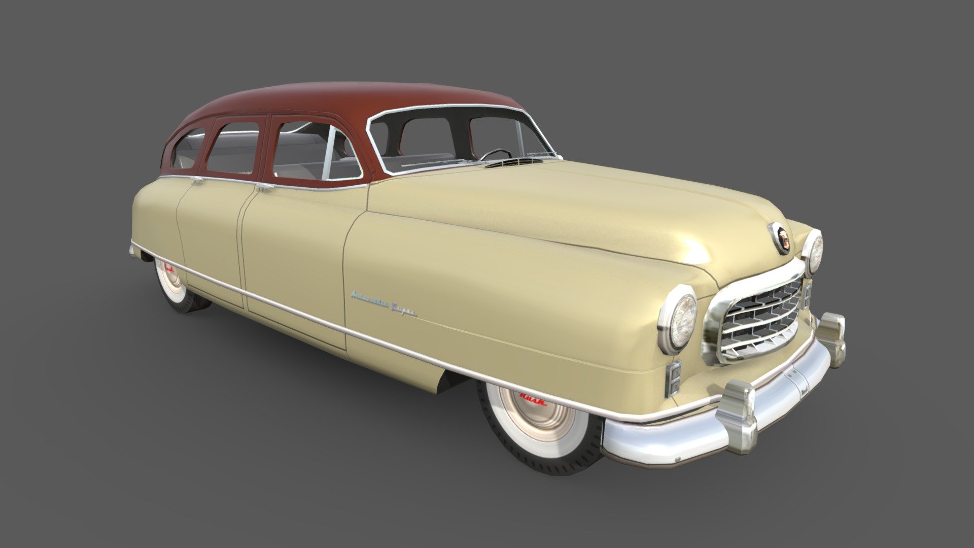 Here's a 1950 Nash Ambassado.  I like modeling oddballs things.  I frequently don't have blueprints to work with, but I work hard to keep the model as accurate as possible 3d model