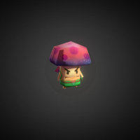 Mushi the Brave Mushroom mushroom, warrior, adventure, blender, lowpoly, animation