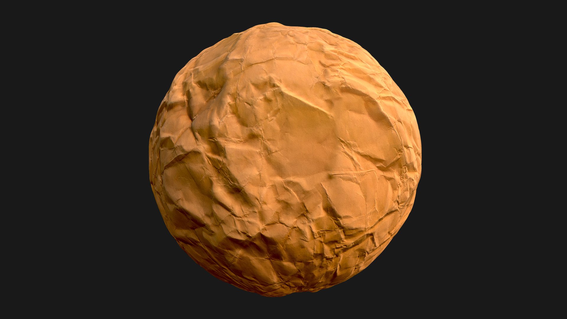 Crumpled paper 2K seamless PBR texture.

Resolution - 2048 x 2048 px

Seamless - Yes, X and Y

PBR - Yes

Format - TIFF and JPEG

Bit depth - 16bit for height (TIFF only), 8bit for the rest

Maps - Albedo, AO, Bump, Glossiness, Roughness, Height, Normals (DirectX, -Y)

Coverage area - 50 x 50 cm

Scanned - No

Rendered in Marmoset Toolbag 3d model
