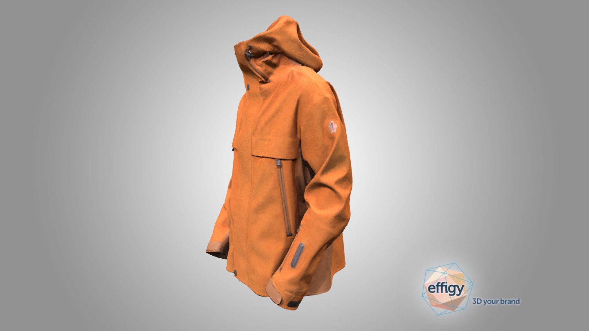 Scan 3D et modélisation d'une veste prêt-à-porter 2018/2019 Moncler collection Grenoble, dans le cadre de la réalisation d’un film 3D par l’agence Golgotha 3d model