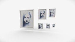 Picture frame collection frame, painting, indoor, frames, living, fbx, decor, traditional, fixture, watercolor, architectual, blender, art, pbr, design, house, decoration, interior, wall, warkarma