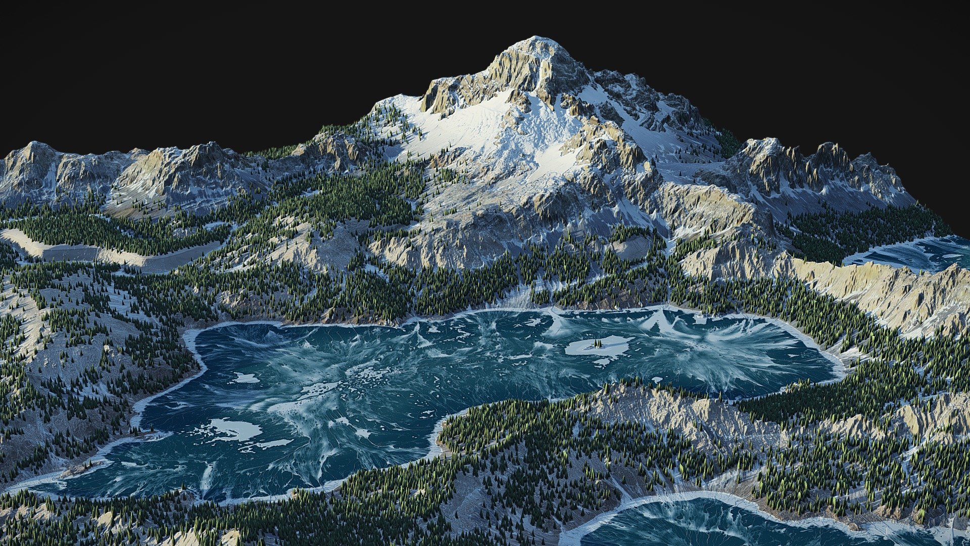 Fully Procedural Landscape created in World Machine. Inspired by winter.

included 4k textures - COLOR  NORMAL  LIGHT

Other assets on https://gamewarming.com/ - Winter Lake Landscape - (World Machine) - Buy Royalty Free 3D model by gamewarming 3d model