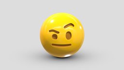Apple Face With Raised Eyebrow face, set, apple, messenger, smart, pack, collection, icon, vr, ar, smartphone, android, ios, samsung, phone, print, logo, cellphone, facebook, emoticon, emotion, emoji, chatting, animoji, asset, game, 3d, low, poly, mobile, funny, emojis, memoji