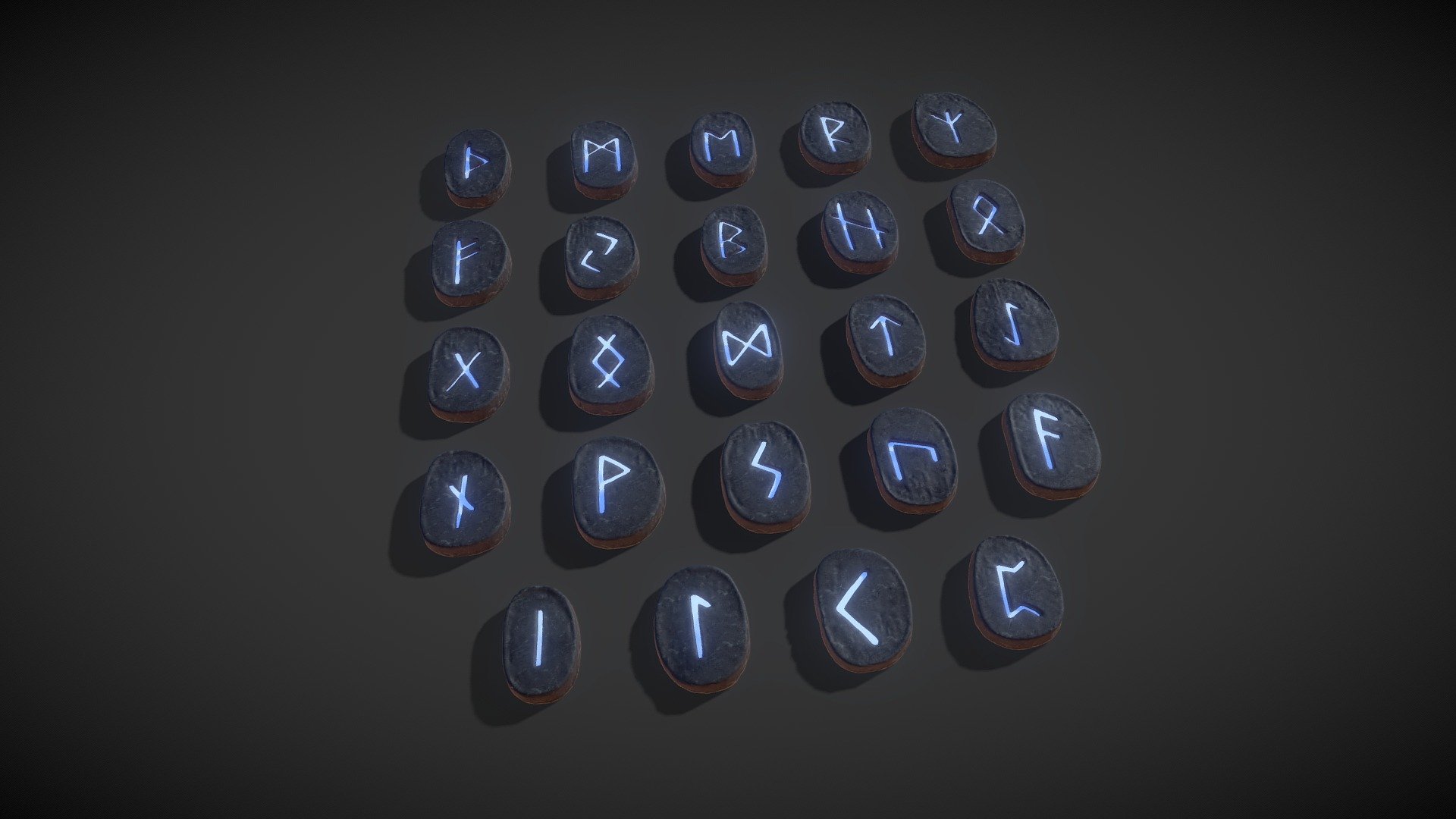 Lowpoly Ancient runes, 2 materials. textured. 

Runes are the letters in a set of related alphabets known as runic alphabets

https://en.wikipedia.org/wiki/Runes - Lowpoly Ancient runes - Buy Royalty Free 3D model by tamminen 3d model