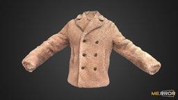 Brown Fur Coat style, fashion, brown, stylish, coat, ar, fur, fabric, casual, photogrammetry, 3dscan, casual-fashion, noai, fahsion-scan