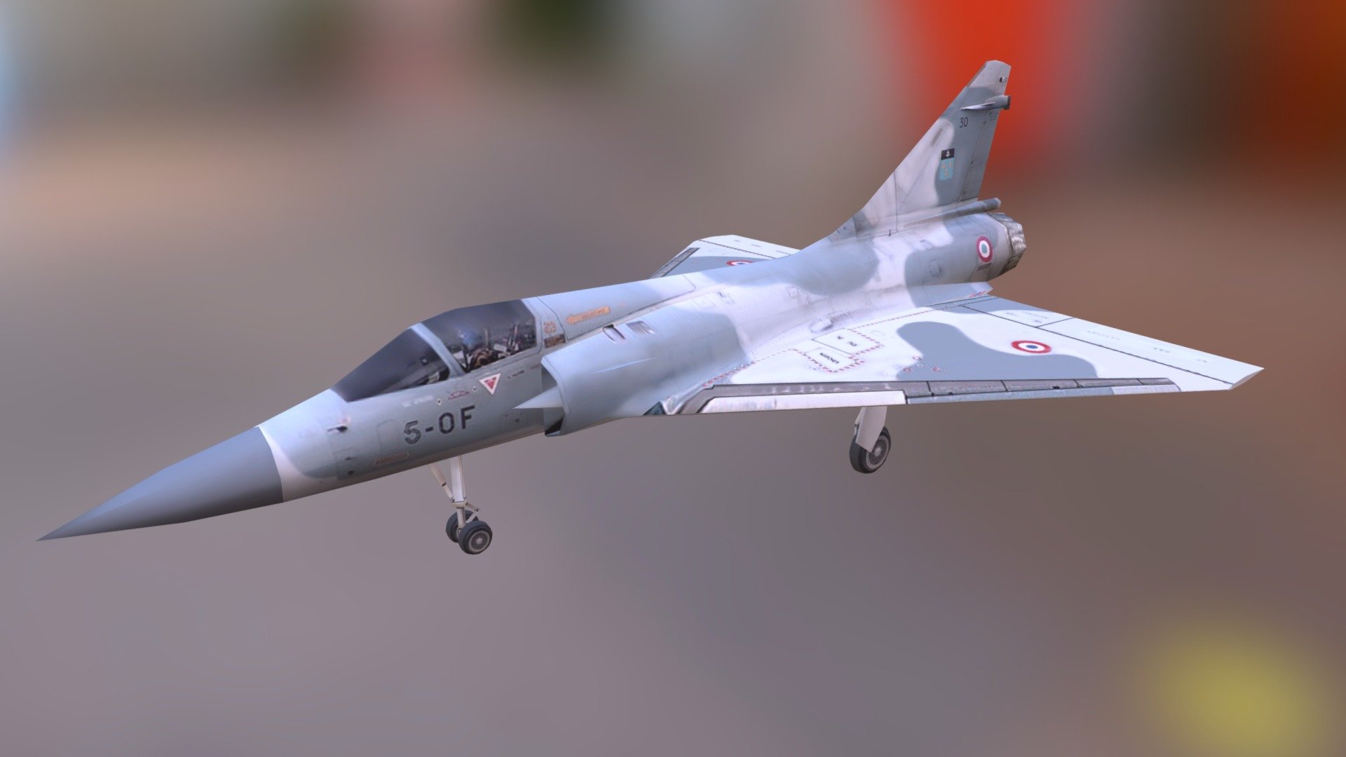 A model of the Dassault Mirage 2000 fighter aircraft 3d model