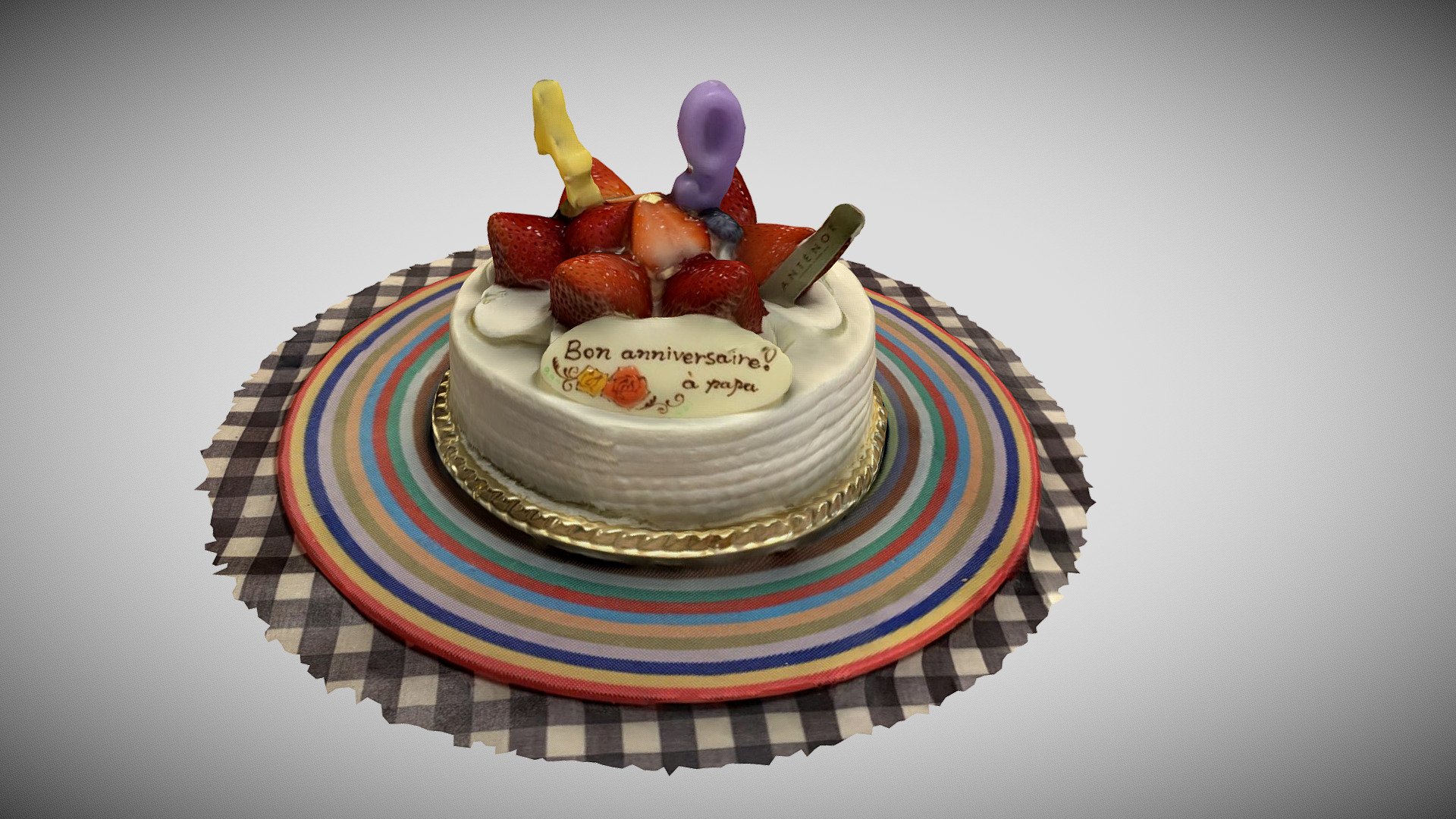 birthday cake captured with iphone XS and TRNIO, edited with Metashape - happy BD 2 me - 3D model by Koto3D Stephane Vogley (@sayavog) 3d model