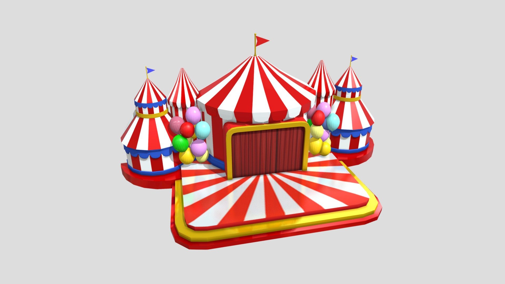 Circus stage - Download Free 3D model by JD (@jond.hendri) 3d model