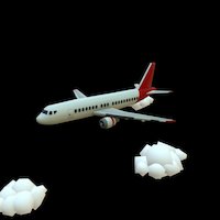 Airplane airplane, apple, game, 3d, lowpoly