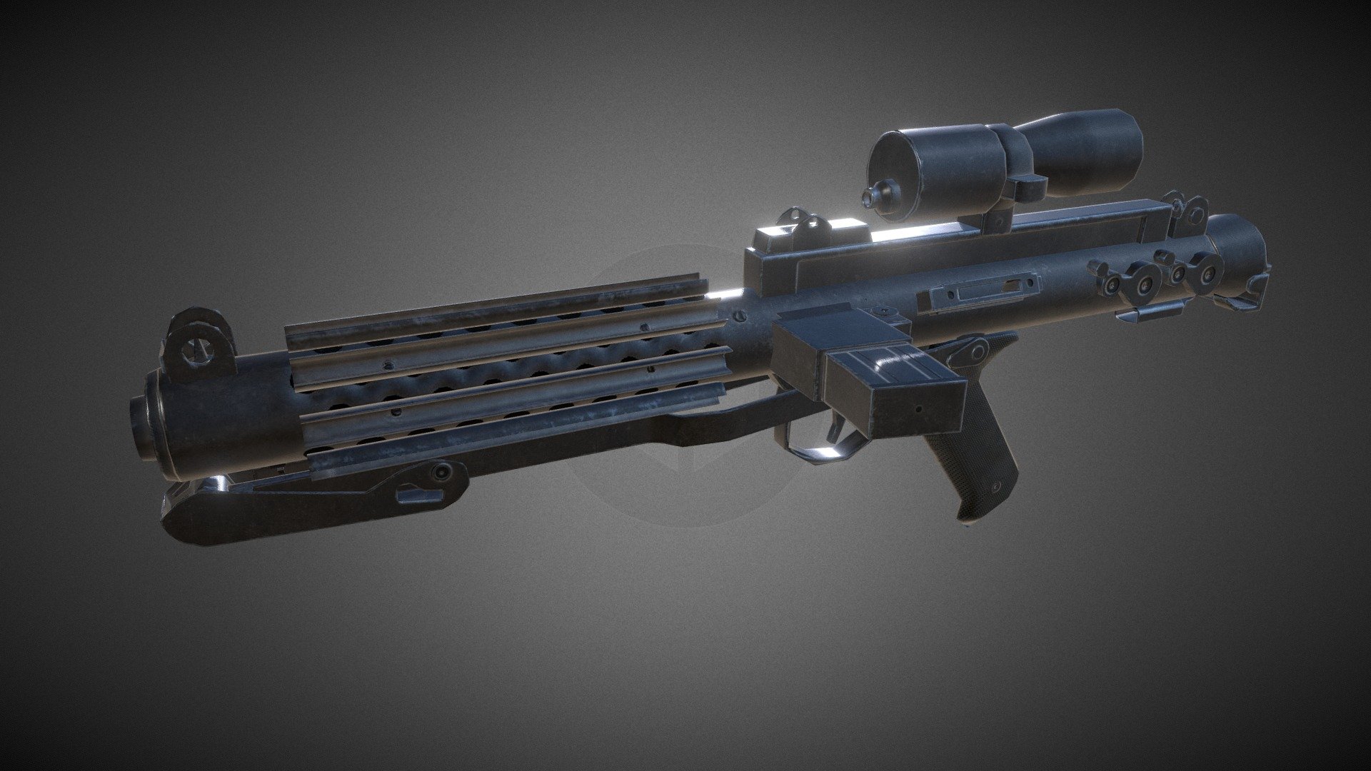 E-11, the most common and best known Star Wars Blaster!

4K textures (might take a while to load). I'm re-working the E-11 model I've done a few months ago, going a bit lower poly where I can, retexturing it from scratch, adding some bolts etc. There were no issues reported for being too high in vert count but helping the computer process models a bit easier is worth the trouble. For Star Wars Jedi Knight Academy!

WeaponsHD Project - E-11 Revamp 4K textures - Buy Royalty Free 3D model by Rooxon 3d model