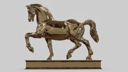 Leonardo da Vinci Horse AR/VR/MR Metaverse Ready bronze, sculture, leonardo, italy, science, cavallo, davinci, metaverse, horse
