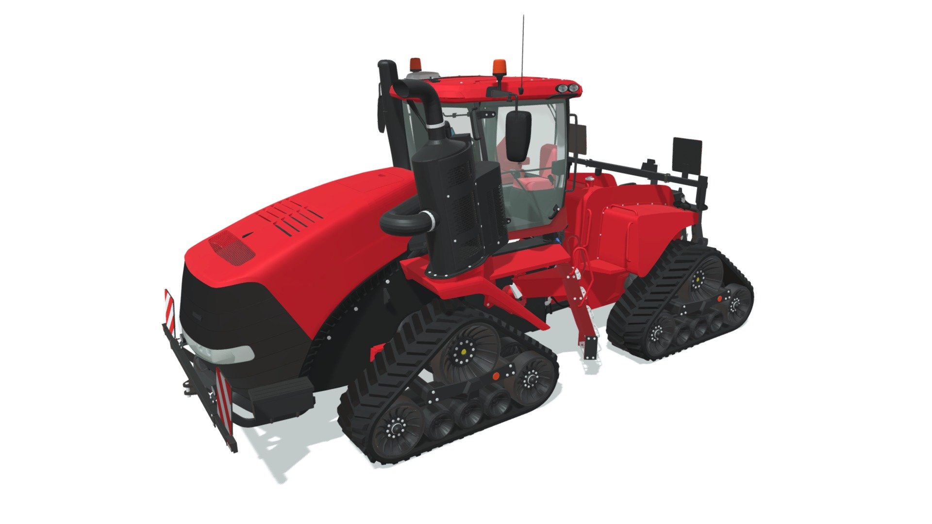 High poly 3d model of tracked articulated tractor.
Based on real tractor 3d model