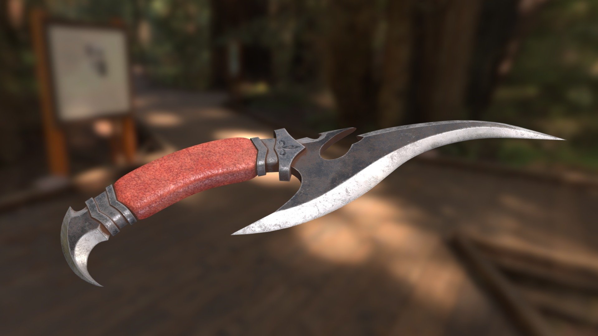 Here is another Cool Dagger that I modelled in Blender and Textured in Substance 3D Painter! - Cool Dagger - Download Free 3D model by SupremeMeme (@TheSupremeMeme) 3d model