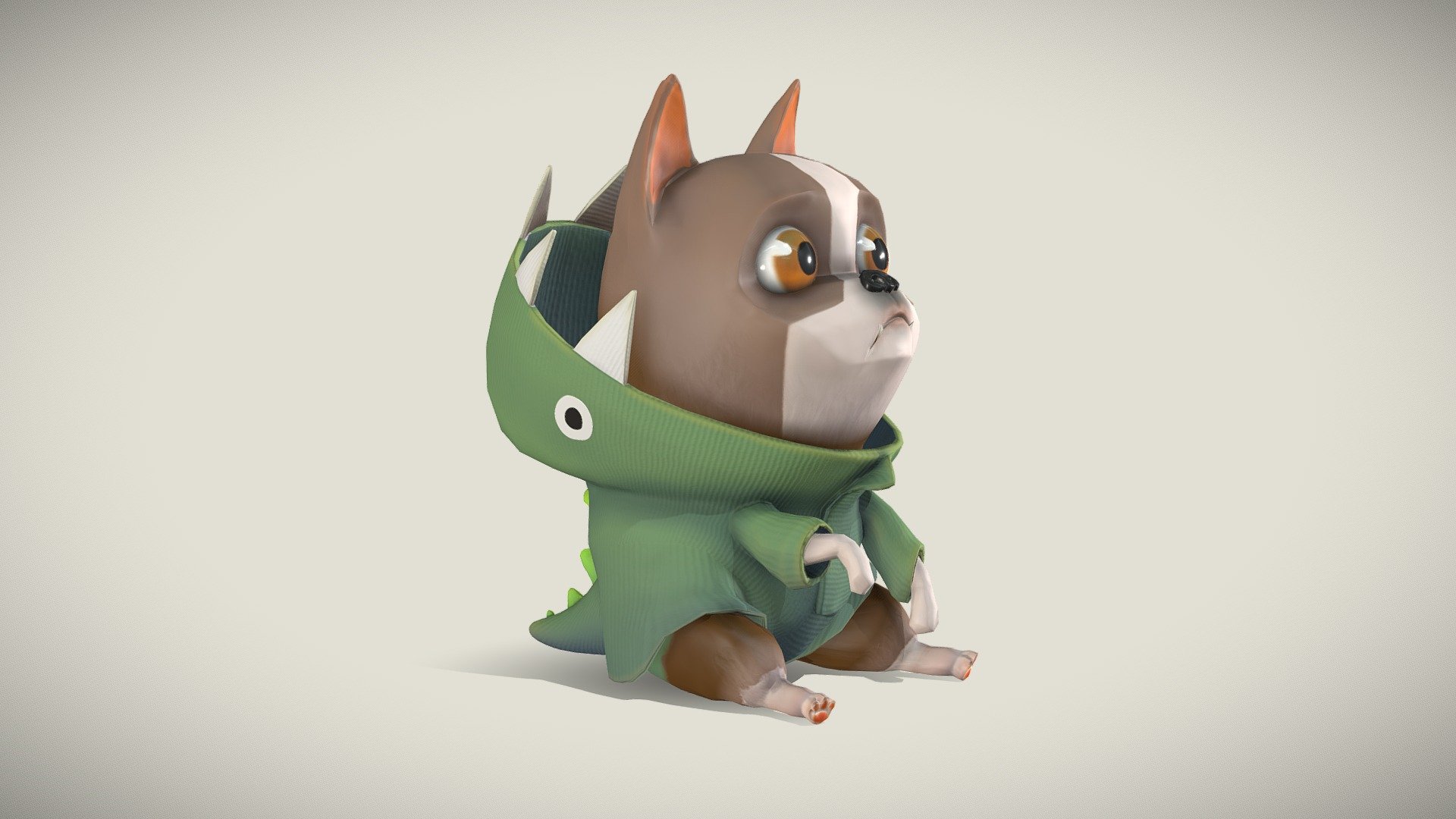 For the course Stylised Creation at Howest DAE I made this cute dog. This assignment was focussed on going through the whole pipeline (blockout - sculpting - retopology - UV Layout - texturing - presentation). This little guy was sculpted in ZBrush, retopo and UVs were done in Maya and I used Substance Painter for the final texturing touches.

This character was made out of a concept by Lynn Chen. The link to ArtStation can be found here: https://www.artstation.com/artwork/kJ4W0

Hope you all like it! - Cute Dog - Stylised Creation Assignment - 3D model by EgonW 3d model