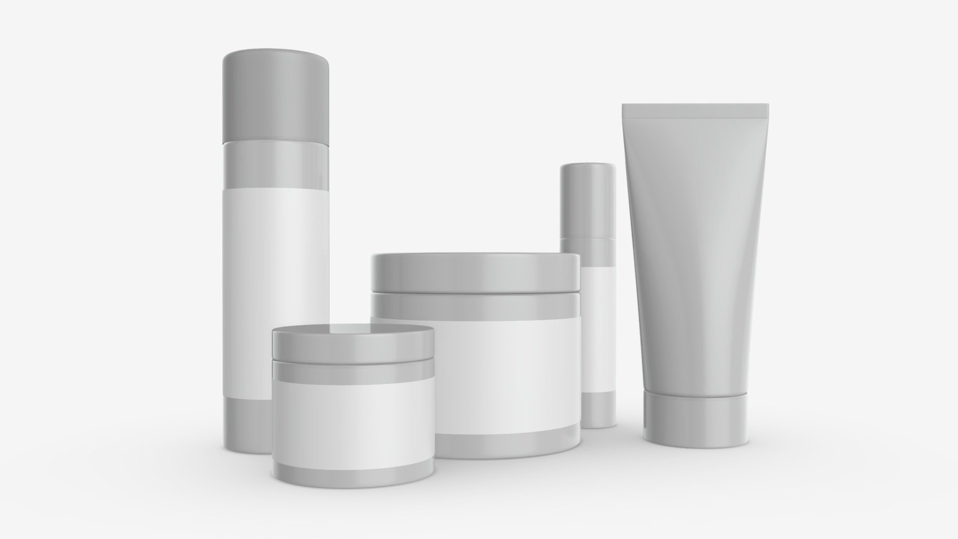 Body Skin Care Set Mockup - Buy Royalty Free 3D model by HQ3DMOD (@AivisAstics) 3d model
