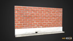 [Game-Ready] Brick Wall brick, exterior, outside, ar, 3dscanning, brickwall, photogrammetry, 3dscan, house, structure, building, street, wall, noai, brickstructure, streetwall, outsidewall, housewall