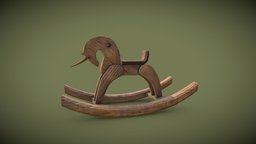 Rocking Horse wooden, toy, toys, childhood, freemodel, rocking-horse, childrens-toy, childrensroom, woodentoy, blender, horse, free, rocking-horse-wooden-toy