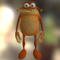 Monster A humanoid, nice, character, cartoon, game, monster, fantasy, funny