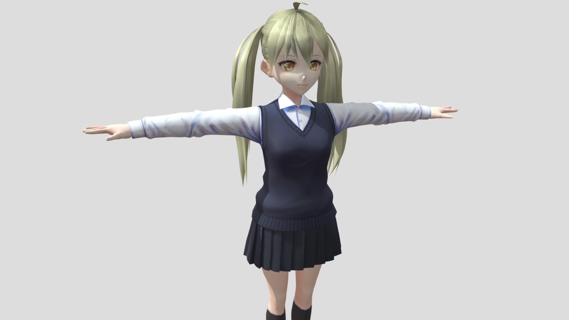 Model preview(Alex)

Model preview(Alice)



This character model belongs to Japanese anime style, all models has been converted into fbx file using blender, users can add their favorite animations on mixamo website, then apply to unity versions above 2019



Character : Alex / Alice

Verts:18457 / 19191

Tris:25532 / 26596

Fourteen textures for the character



This package contains VRM files, which can make the character module more refined, please refer to the manual for details



▶Commercial use allowed

▶Forbid secondary sales



Welcome add my website to credit :

Sketchfab

Pixiv

VRoidHub
 - 【Anime Character】Alex/Alice (V2/Unity 3D) - Buy Royalty Free 3D model by 3D動漫風角色屋 / 3D Anime Character Store (@alex94i60) 3d model