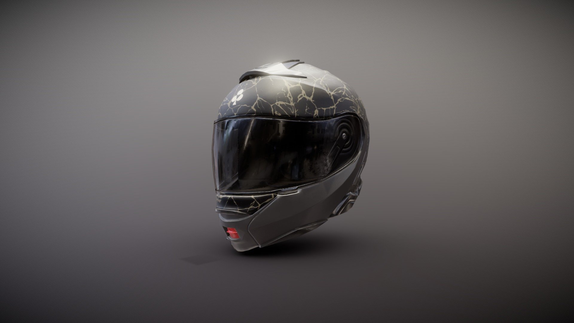 motorcycle helmet model optimized and custom-textured - Fancy Motorcycle Helmet - 3D model by supergugler 3d model