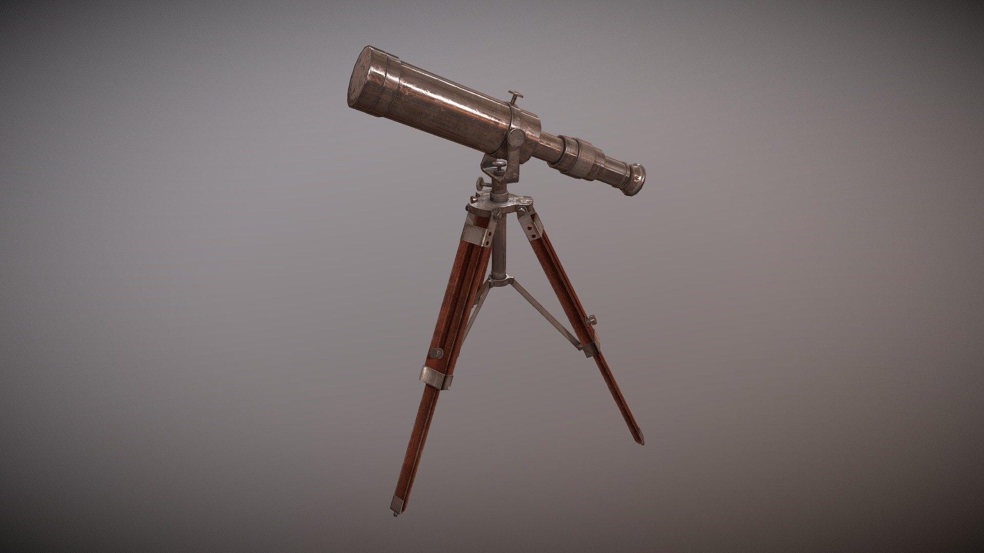 Vintage telescope asset for a TBA game - Telescope - 3D model by mathewsapulovic 3d model