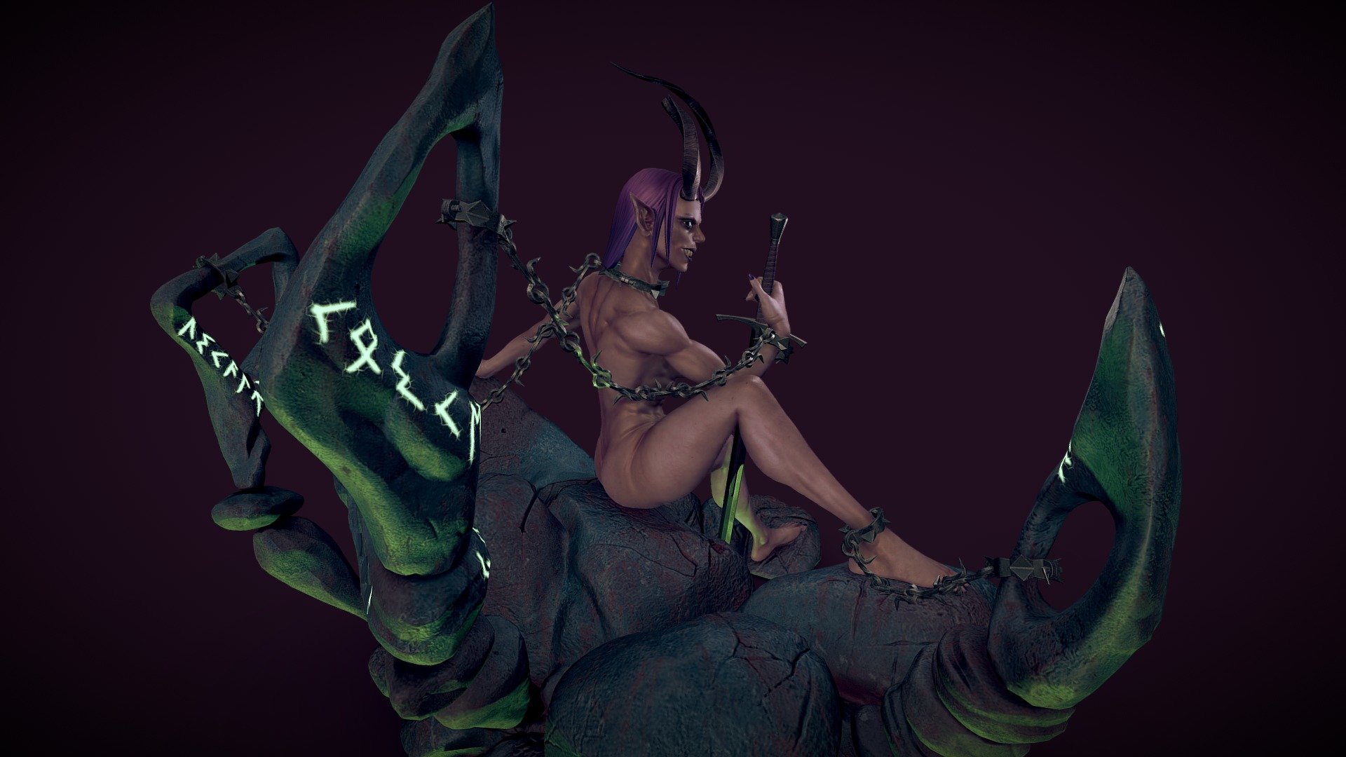devil-girl - 3D model by alplays1024 3d model