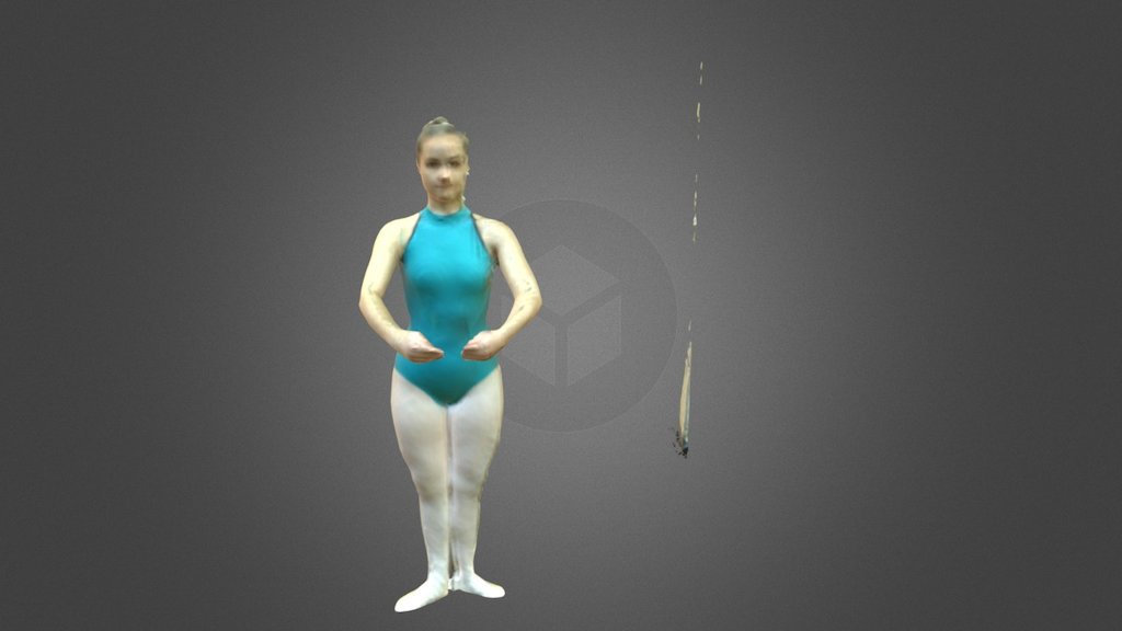This is a model of a dancer doing the Ballet First Position 3d model