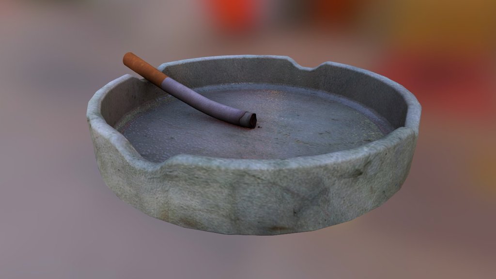 An ashtray with a cigarette

Made using Blender, Maya, and Photoshop - Ashtray with cig - 3D model by davhamk 3d model