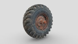 3D Model ZIL-157_Tire+Disc_Rusty